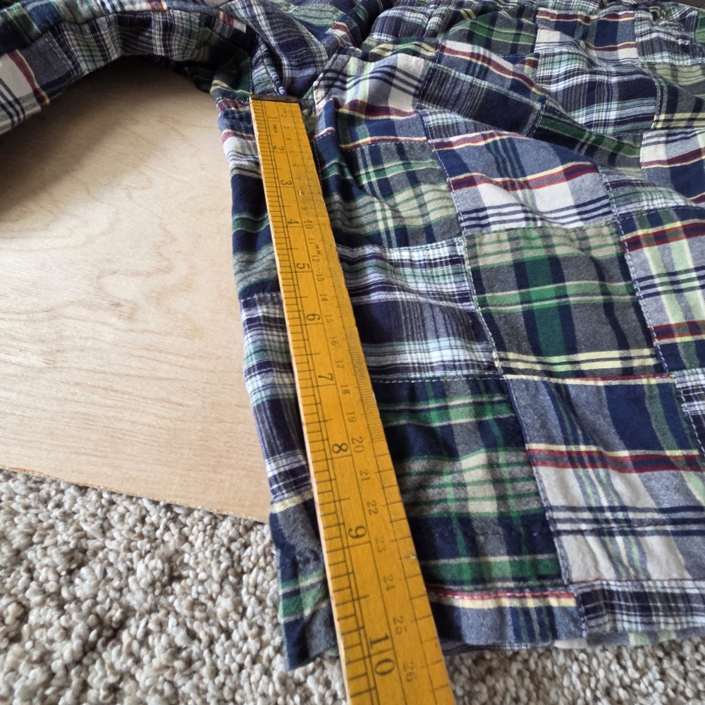 Cluett Patchwork Plaid Madras Cotton Men's Shorts 36 - Picture 8 of 12